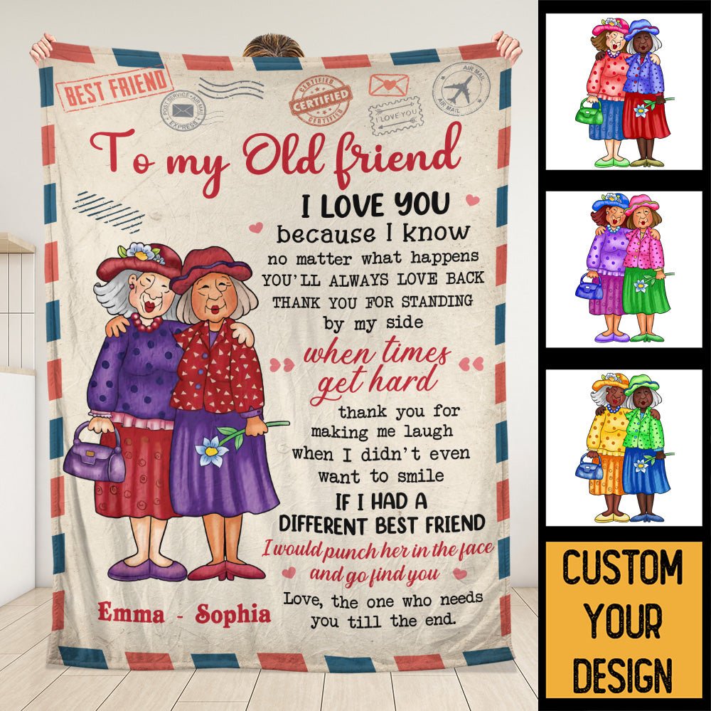 Letter To My Old Friend Blanket - Personalized Blanket - Giftago