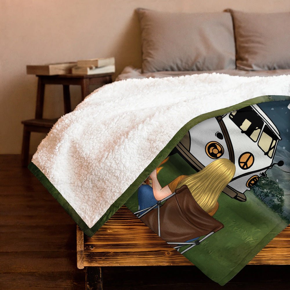 Life Is Better Around The Campfire Blanket - Personalized Blanket - Giftago