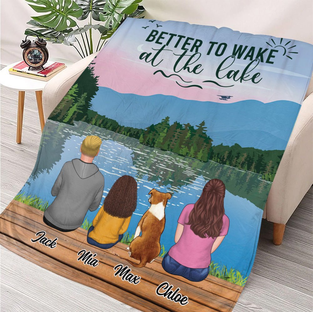 Life Is Better At The Lake Blanket - Personalized Blanket