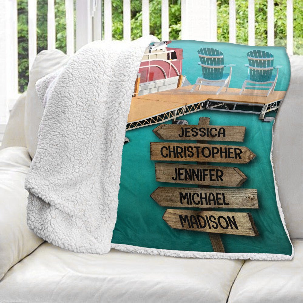Life Is Better At The Lake - Personalized Blanket