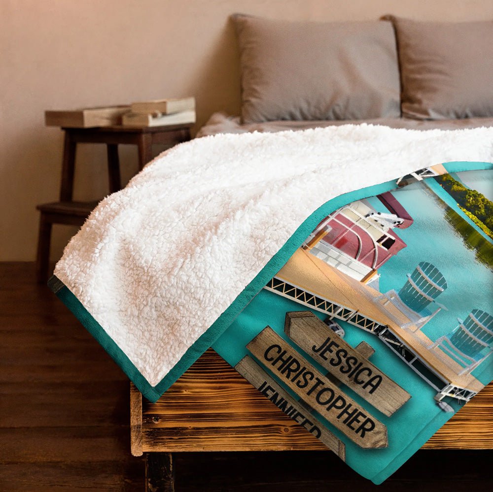 Life Is Better At The Lake - Personalized Blanket