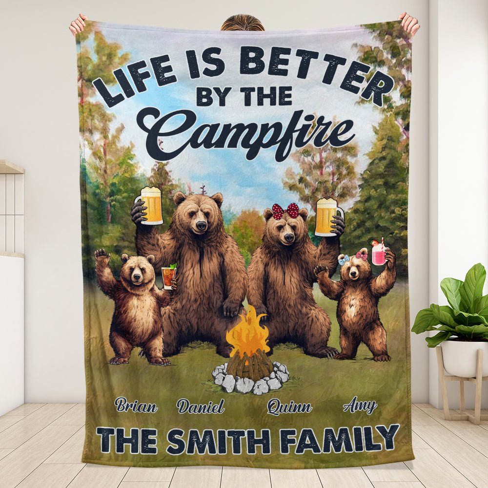 Life Is Better By The Campfire Blanket - Personalized Blanket