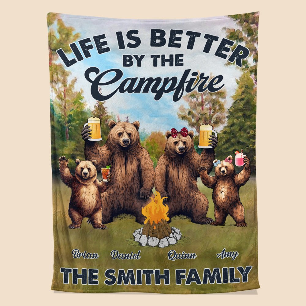 Life Is Better By The Campfire Blanket - Personalized Blanket