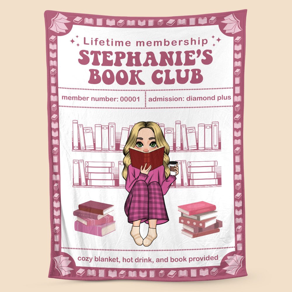 Lifetime Membership Book Club - Personalized Blanket - Thoughtful Gift For Birthday - Giftago
