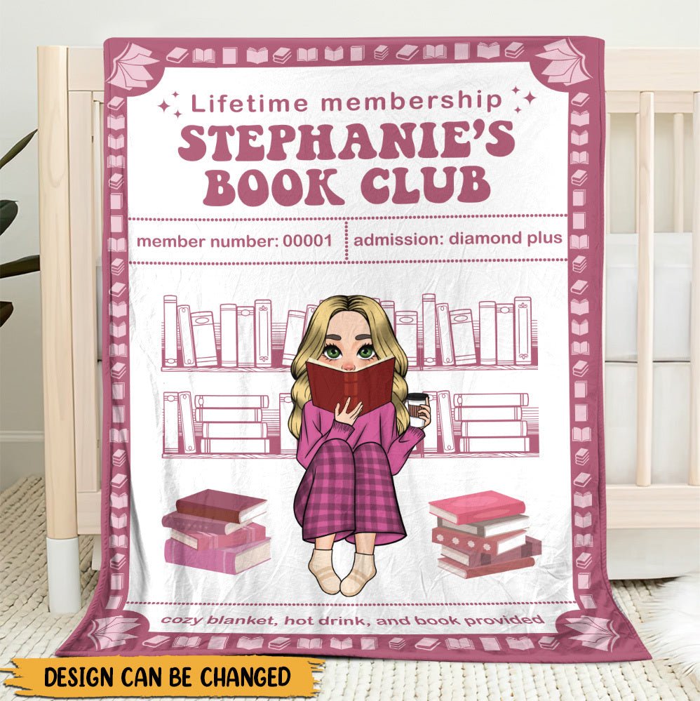 Lifetime Membership Book Club - Personalized Blanket - Thoughtful Gift For Birthday - Giftago