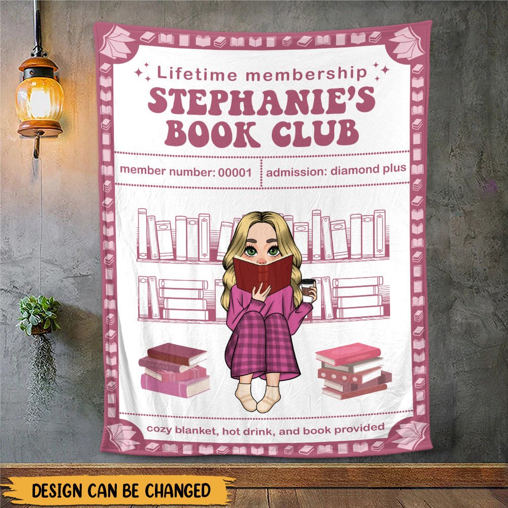 Lifetime Membership Book Club - Personalized Blanket - Thoughtful Gift For Birthday - Giftago