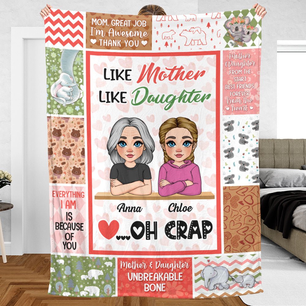 Like Mother Like Daughter - Personalized Blanket - Best Gift For Mother - Giftago