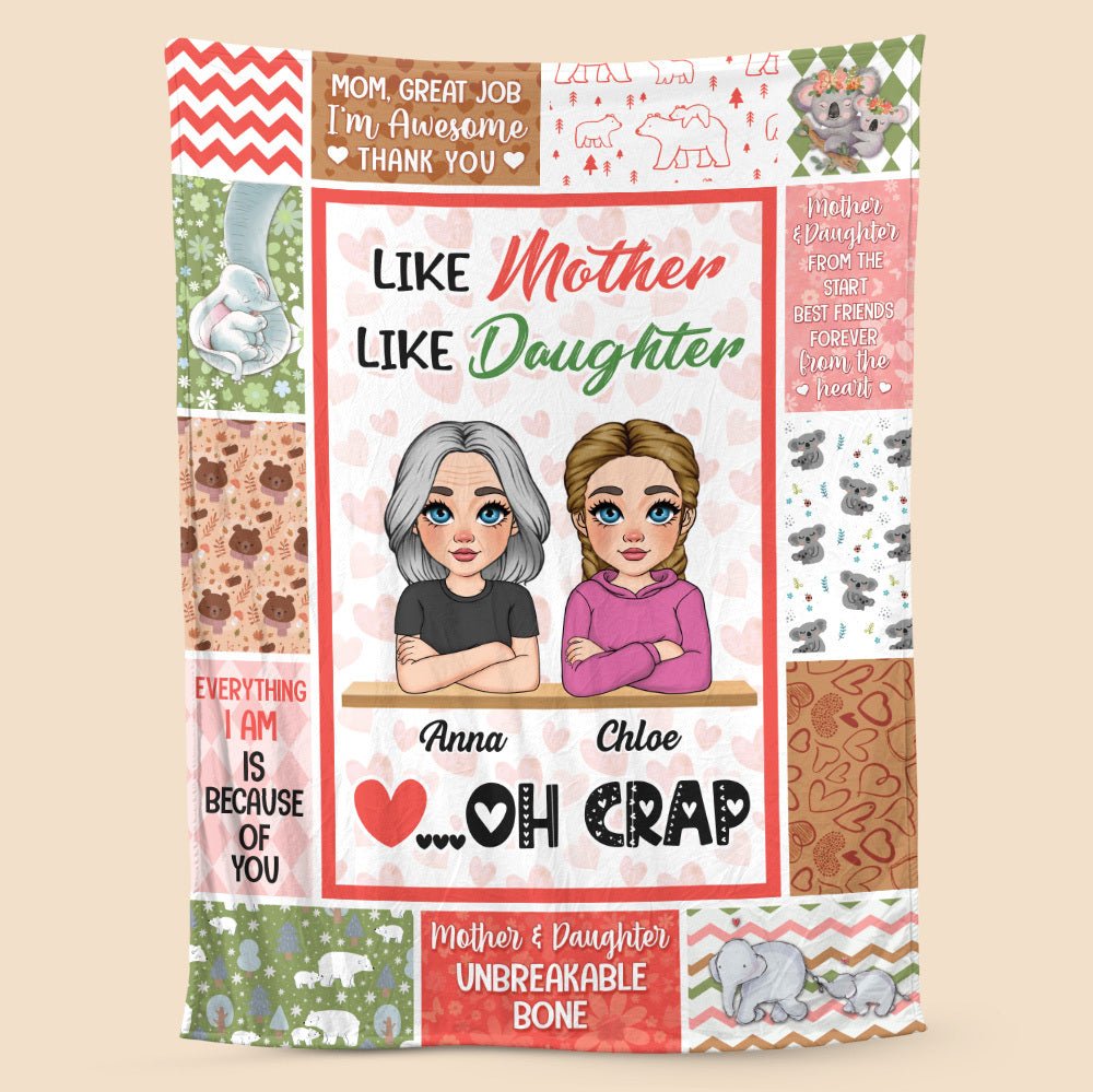 Like Mother Like Daughter - Personalized Blanket - Best Gift For Mother - Giftago