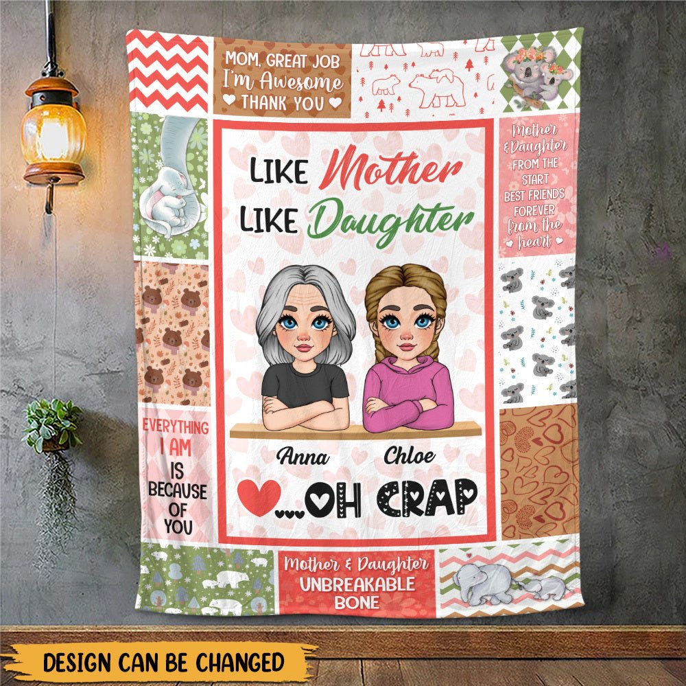 Like Mother Like Daughter - Personalized Blanket - Best Gift For Mother - Giftago