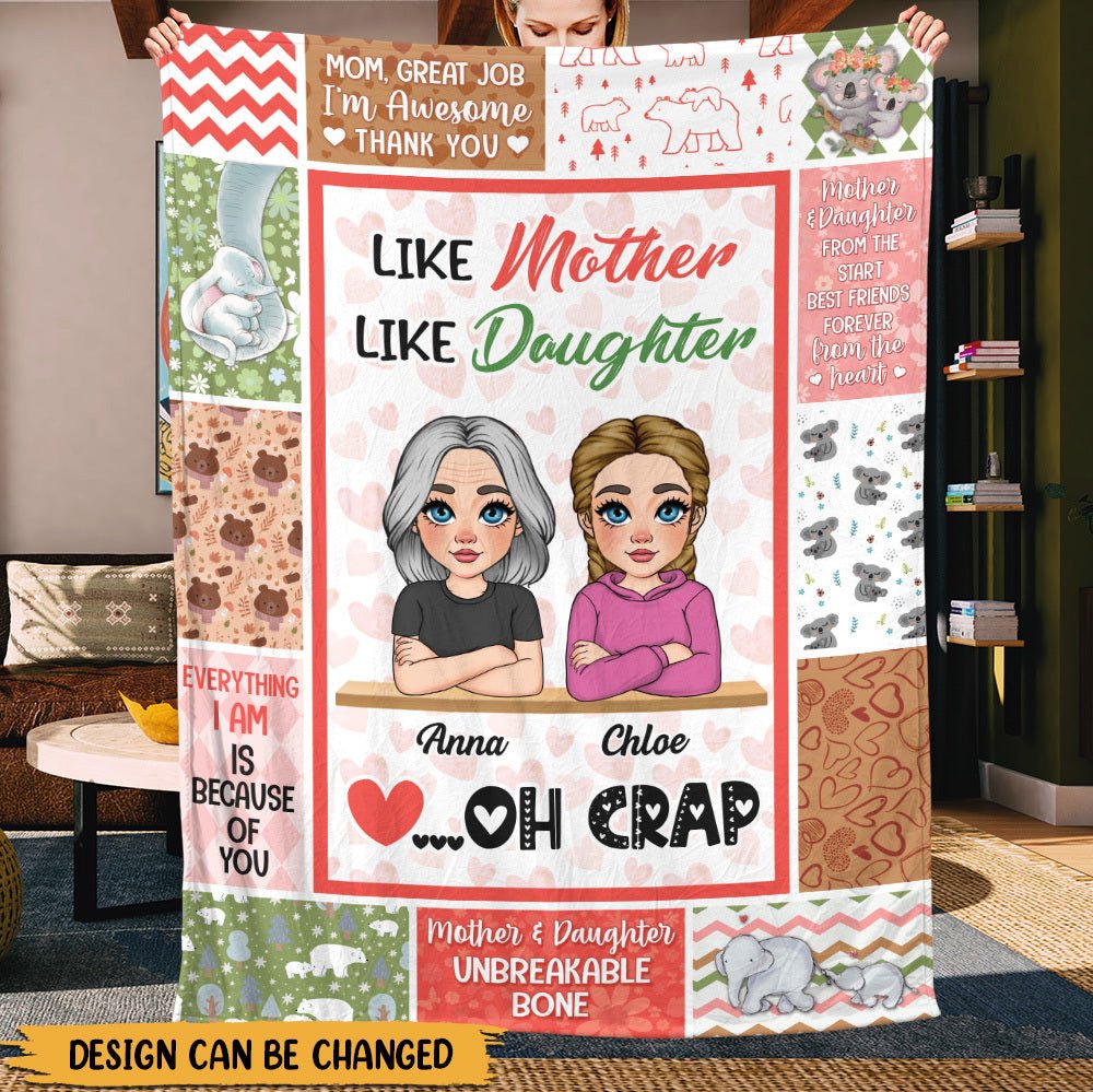 Like Mother Like Daughter - Personalized Blanket - Best Gift For Mother - Giftago