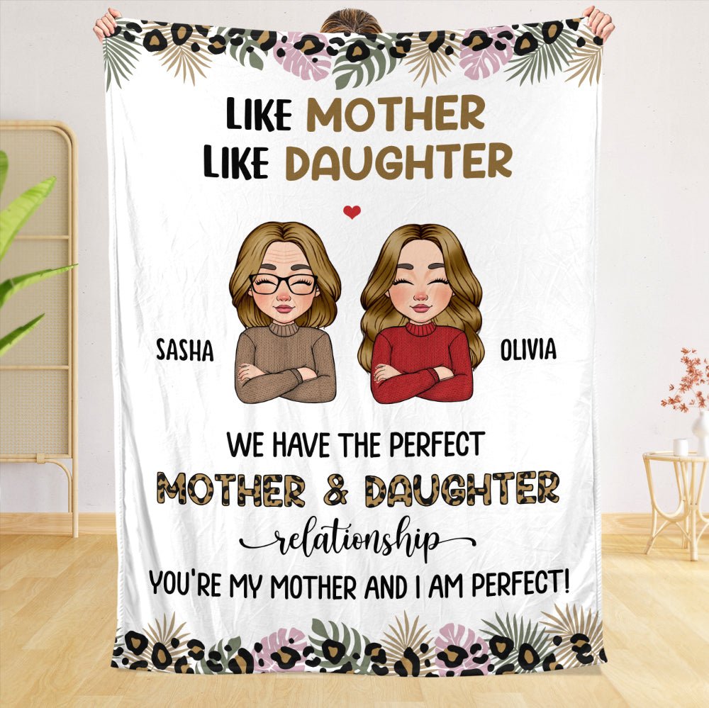 Like Mother Like Daughter - Personalized Blanket - Best Gift For Mother, For Grandma - Giftago