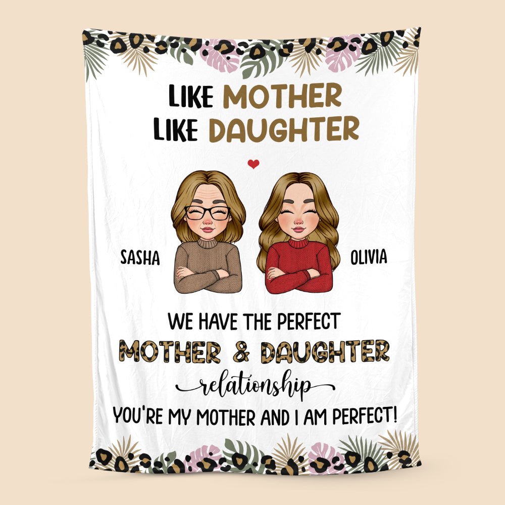 Like Mother Like Daughter - Personalized Blanket - Best Gift For Mother, For Grandma - Giftago