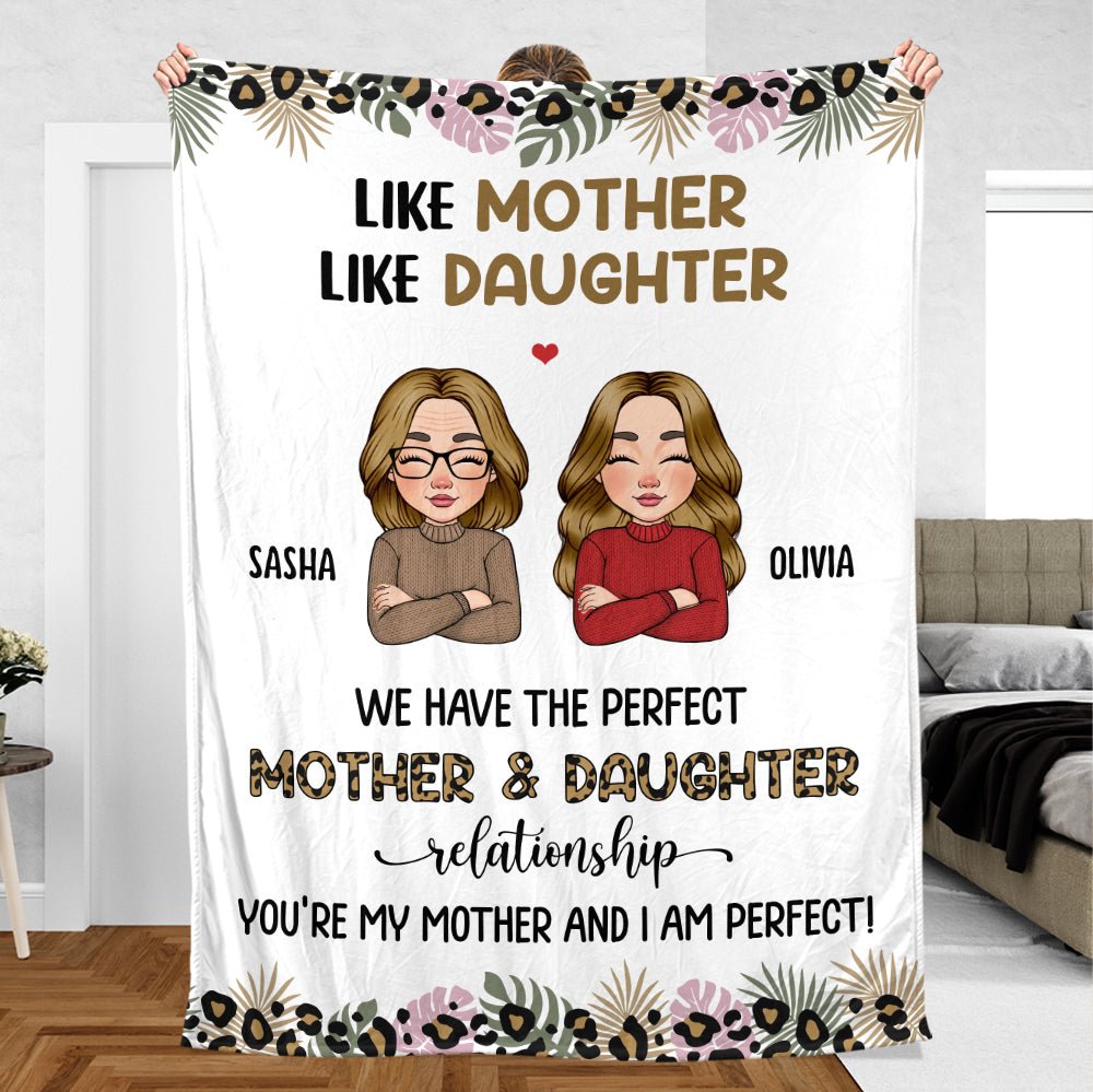 Like Mother Like Daughter - Personalized Blanket - Best Gift For Mother, For Grandma - Giftago