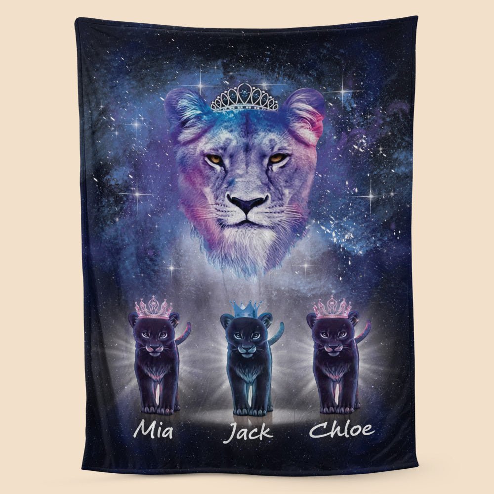 Lion Mom - Personalized Blanket - Best Gift For Mother - Giftago