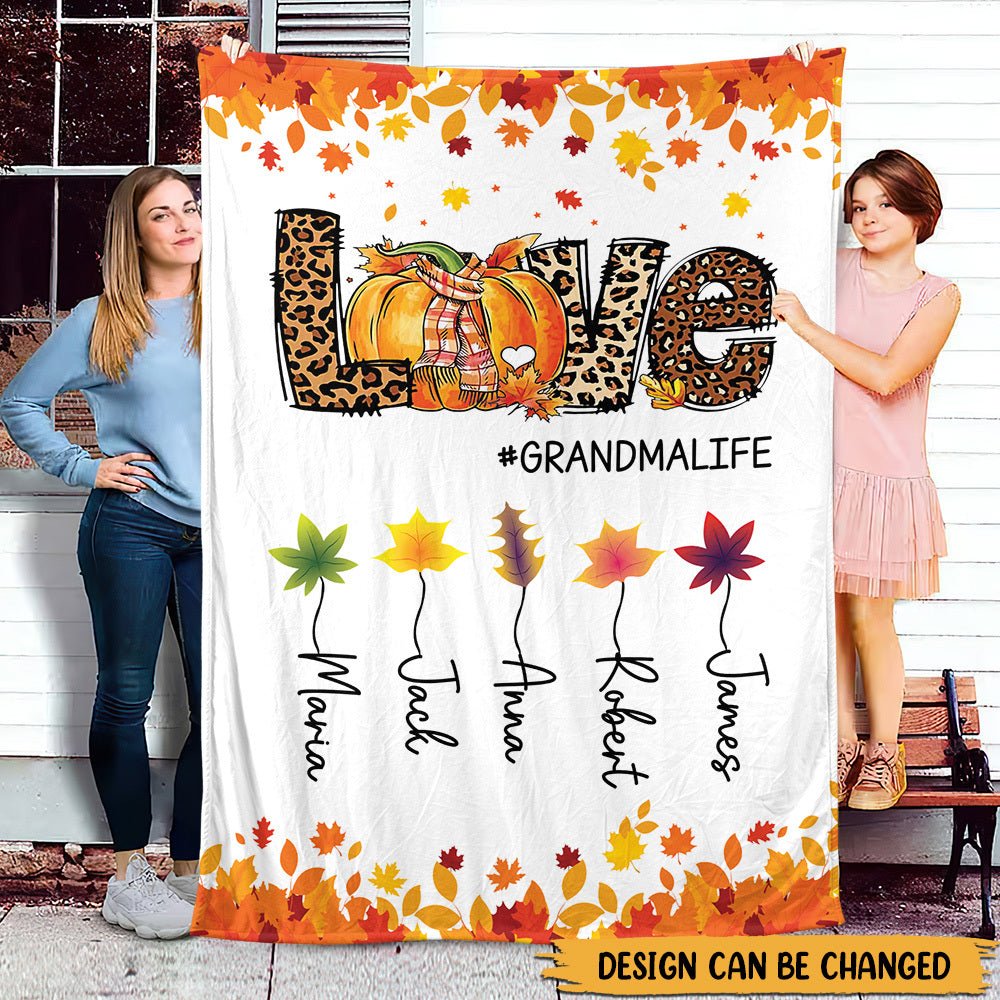 Love Grandmalife - Personalized Blanket - Best Gift For Family, For Autumn - Giftago