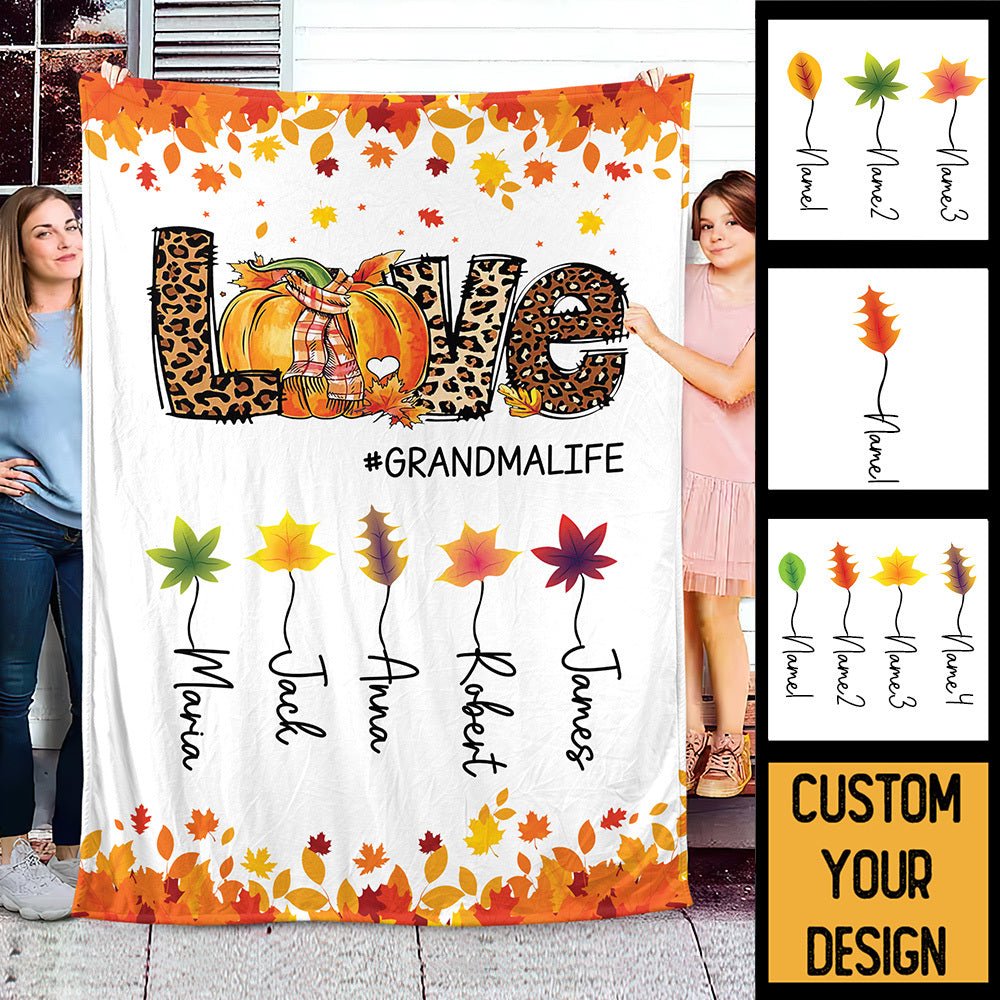 Love Grandmalife - Personalized Blanket - Best Gift For Family, For Autumn - Giftago
