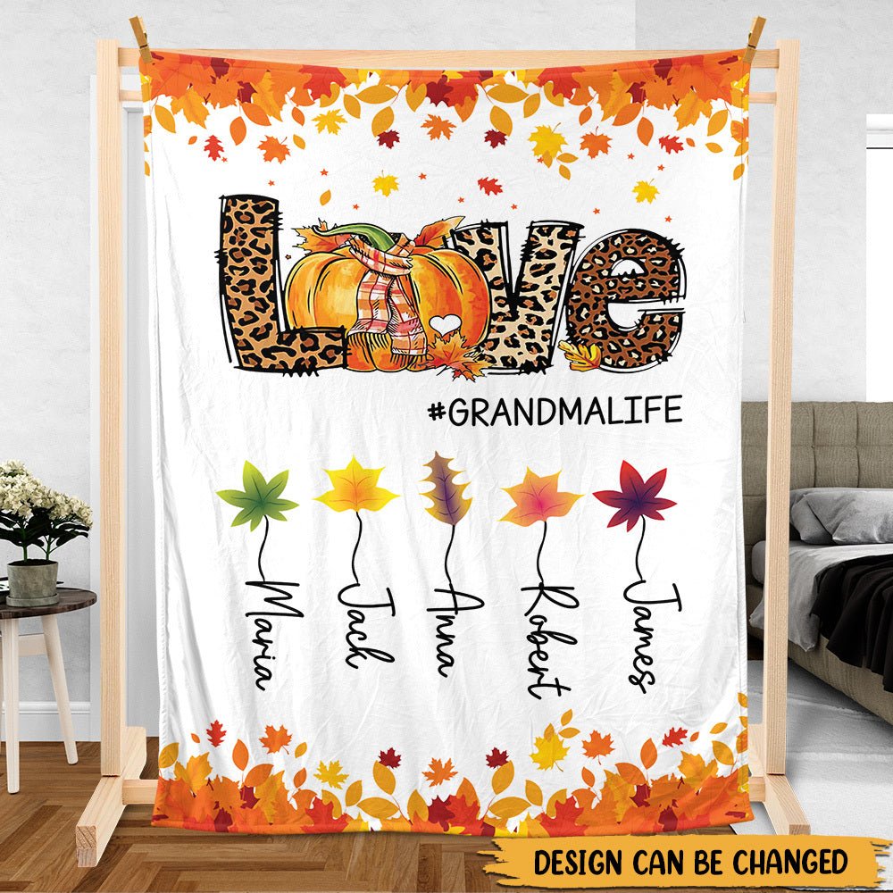 Love Grandmalife - Personalized Blanket - Best Gift For Family, For Autumn - Giftago