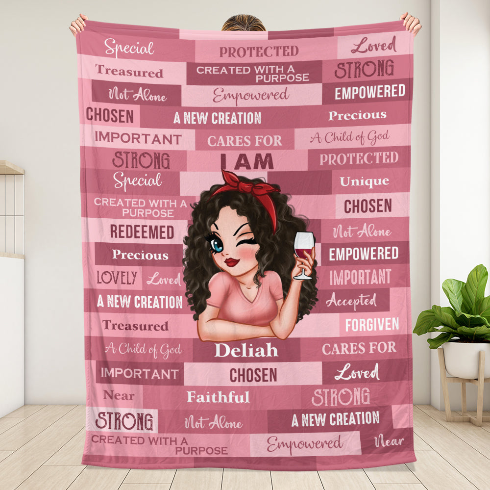 Pink I Am Blanket - Personalized Blanket