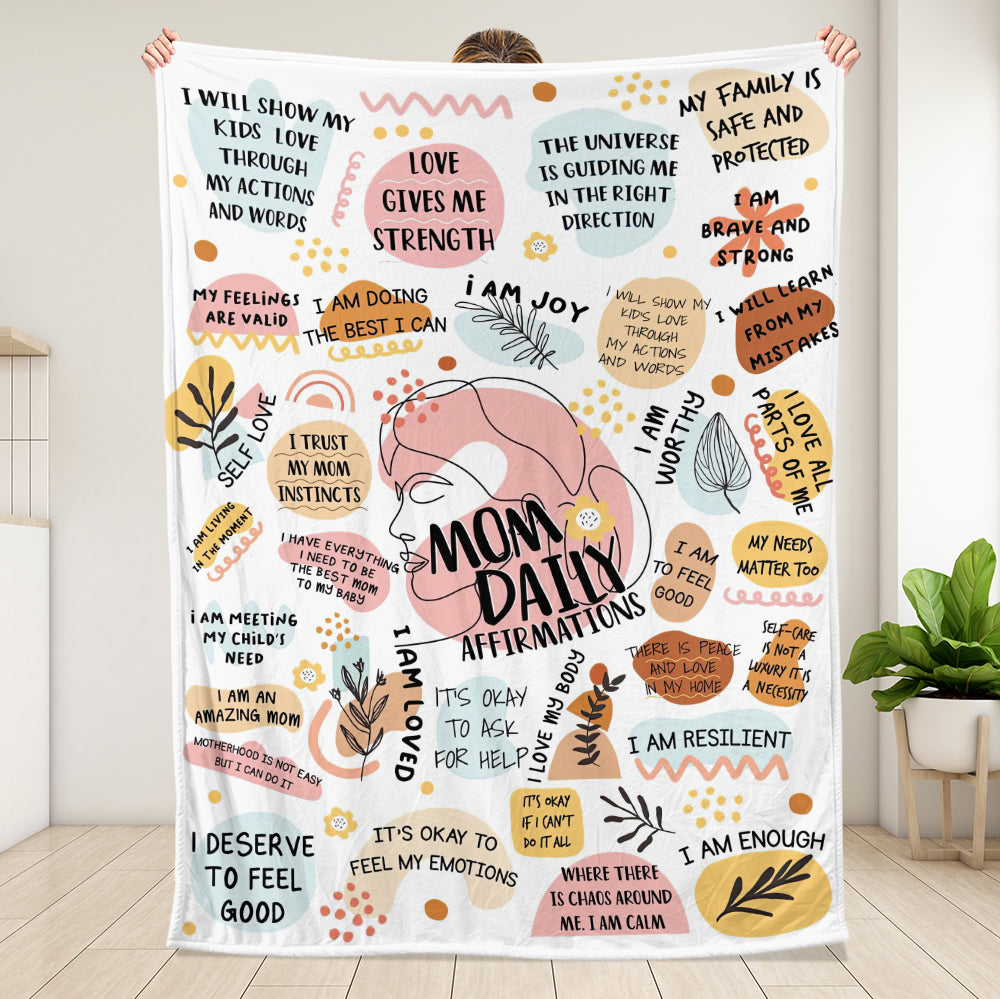 Mom Daily Affirmations Blanket