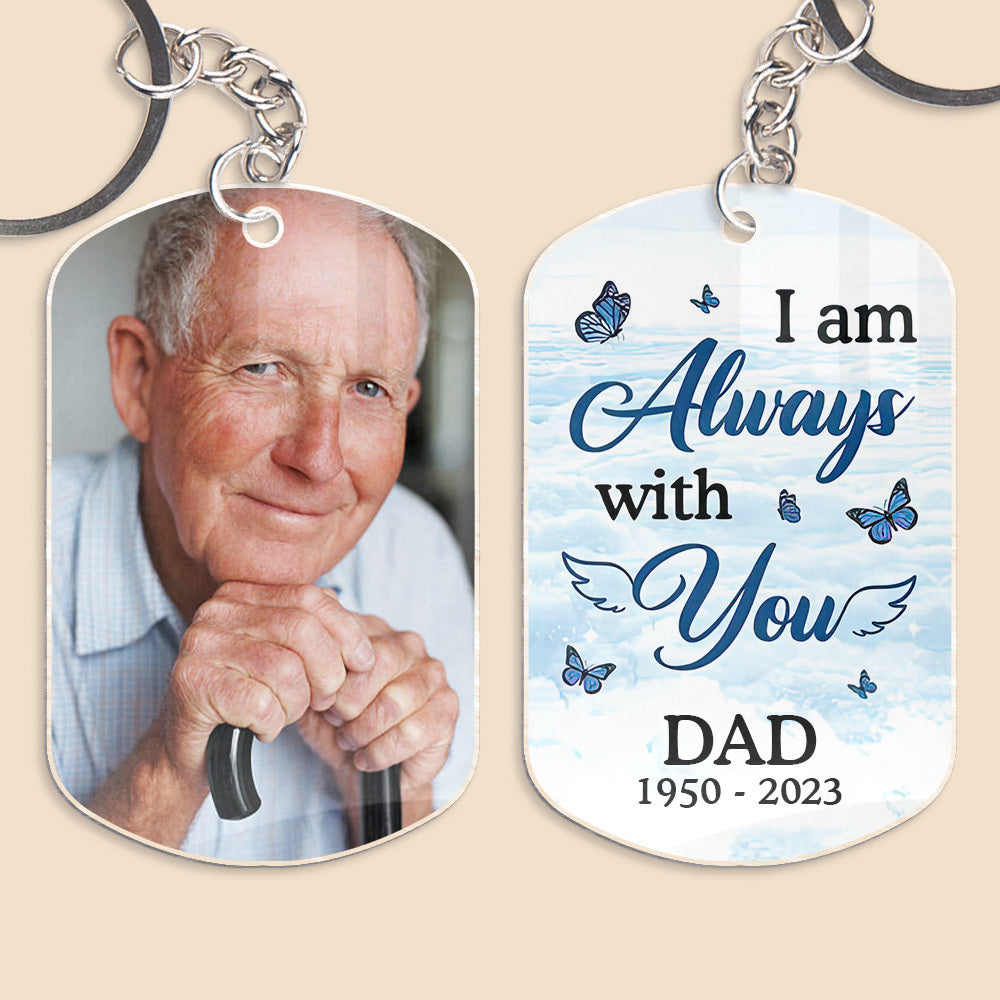 I Am Always With You Blue Sky - Personalized Acrylic Keychain - Memorial Gift - Giftago