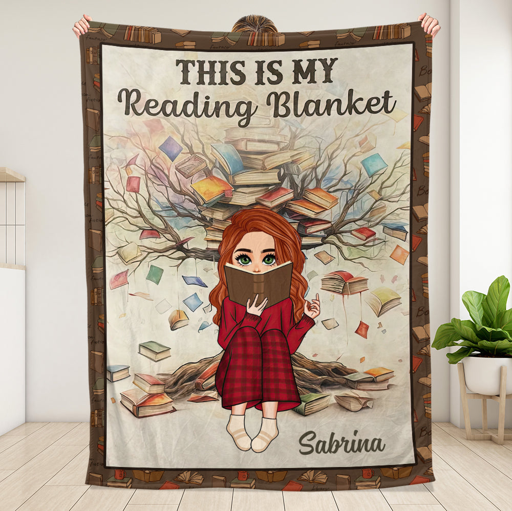 This Is My Reading Blanket - Personalized Blanket