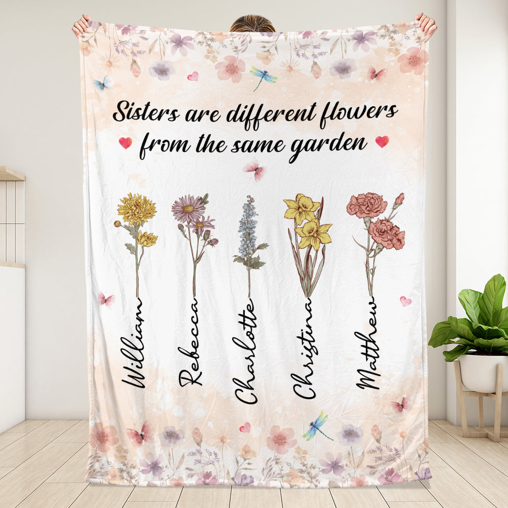 Flower Sister Blanket - Personalized Blanket