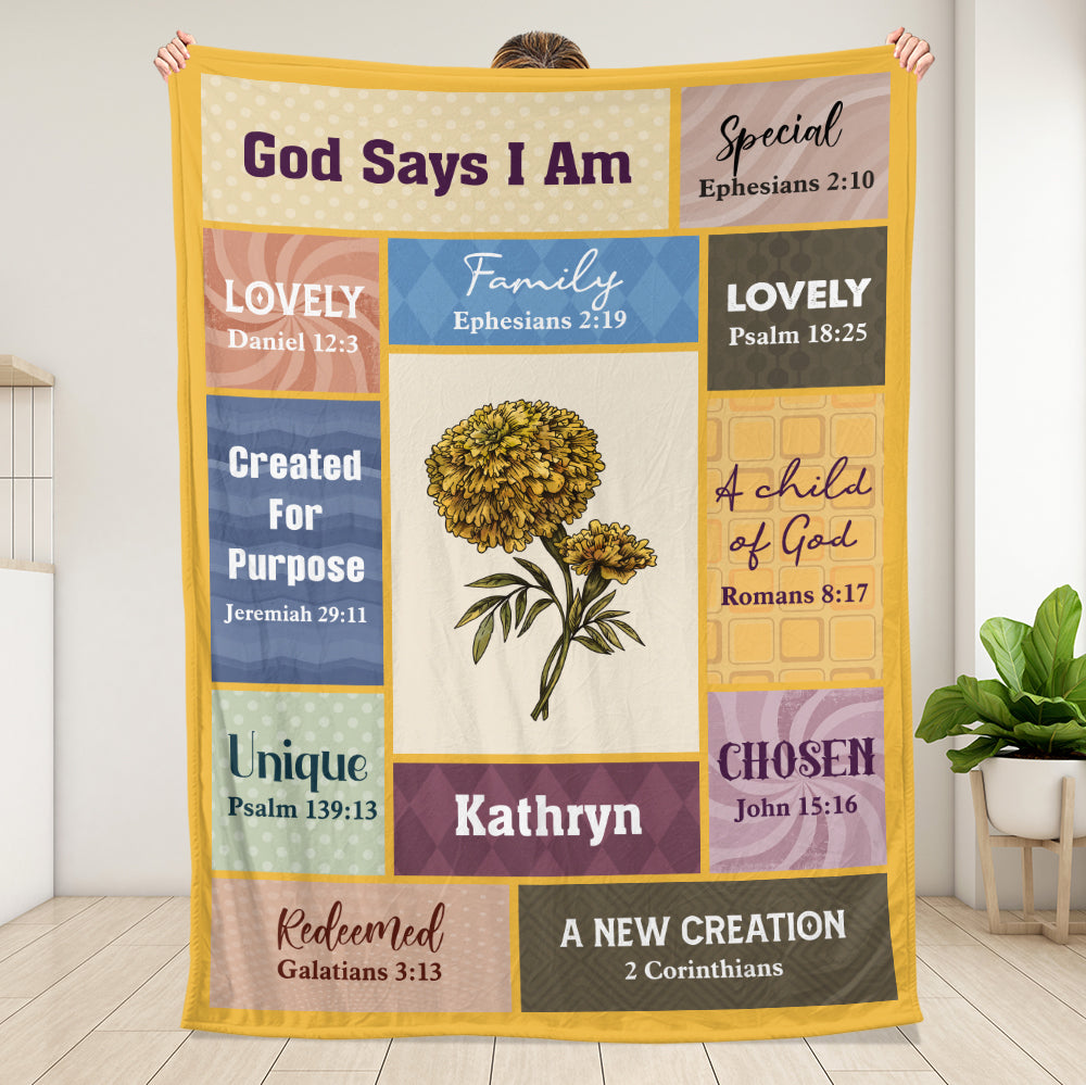 God Says Blanket - Personalized Blanket