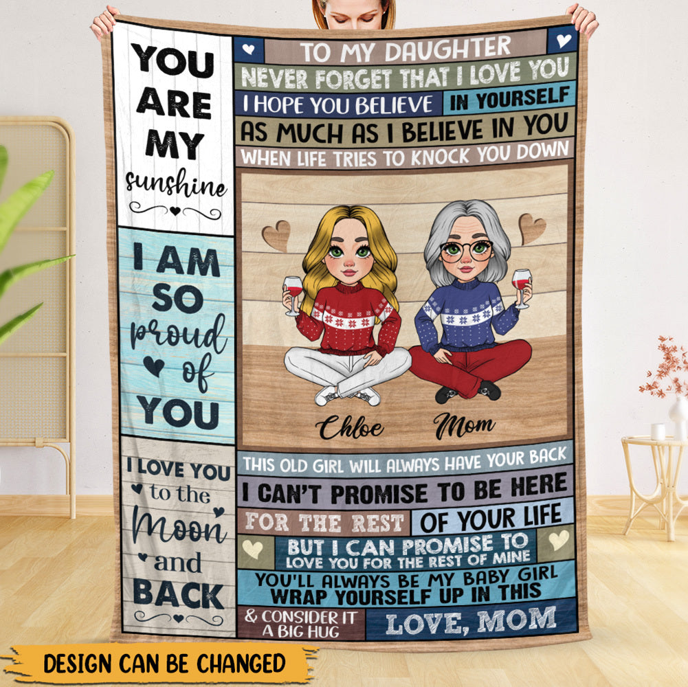 To My Daughter - Personalized Blanket - Best Gift For Daughter, Granddaughter - Giftago