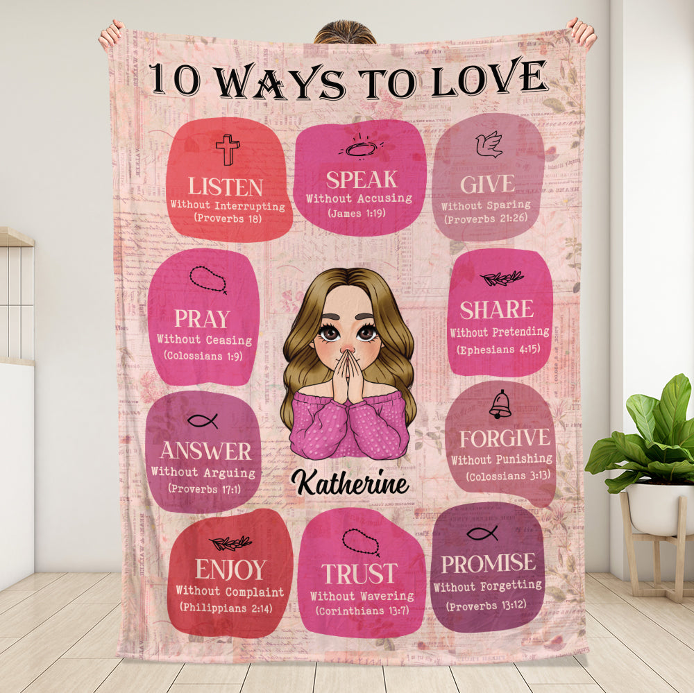 10 Ways To Love Blanket - Personalized Blanket