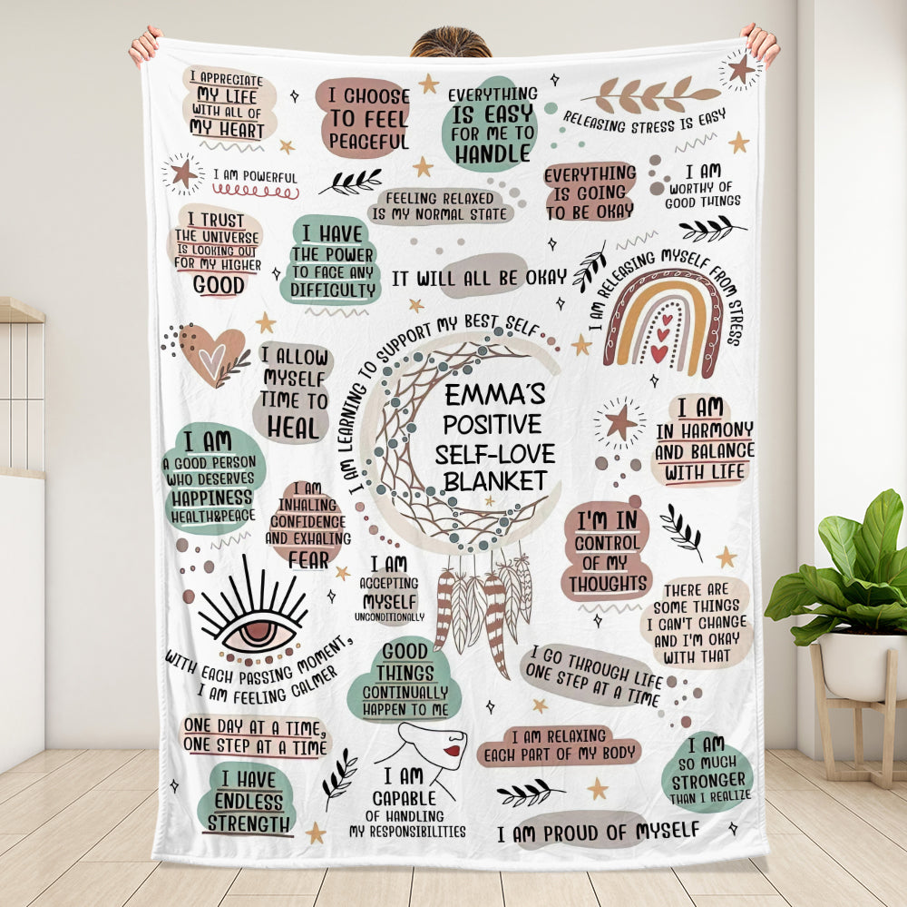 Positive Self-love Blanket - Personalized Blanket