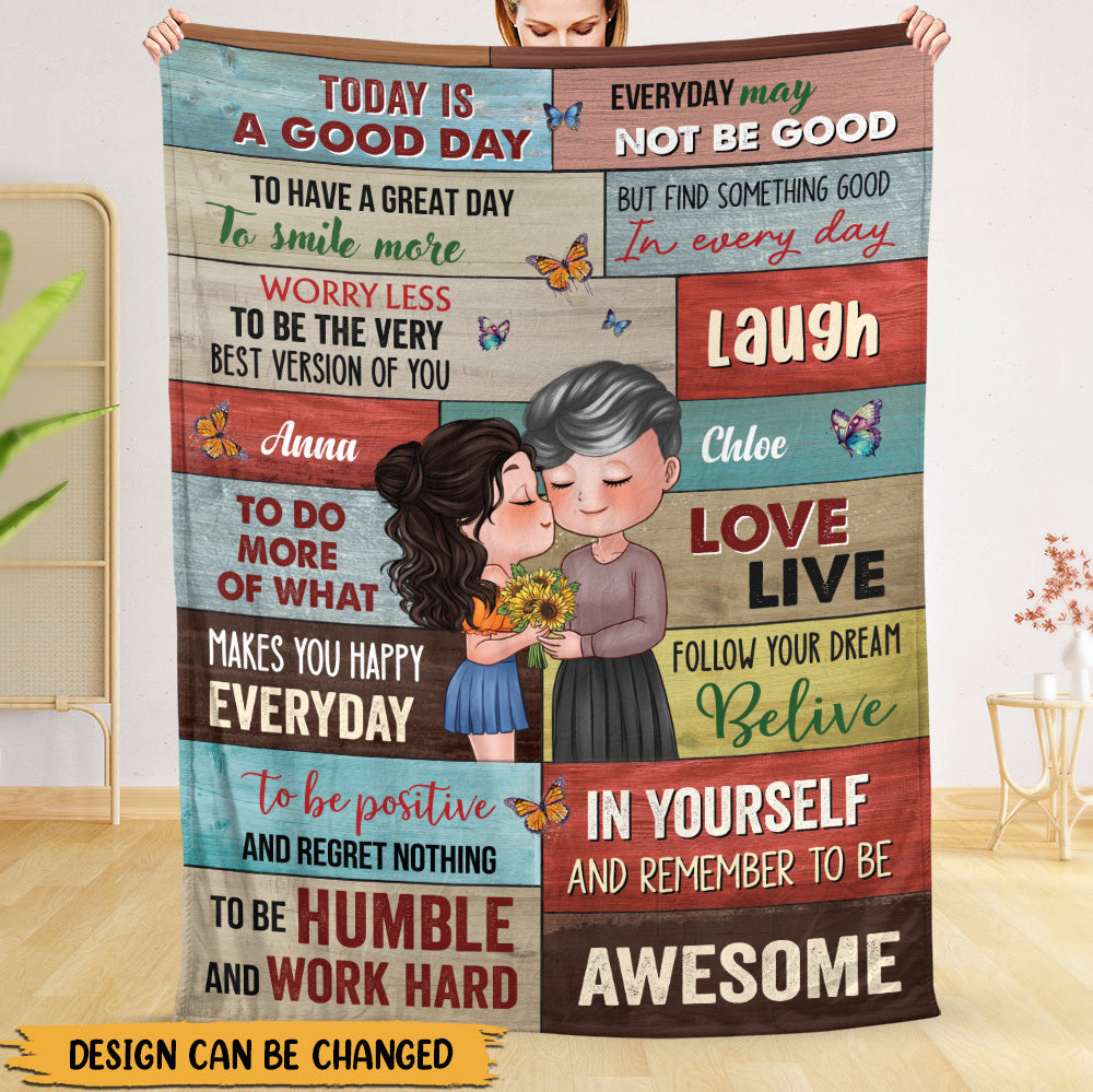 Today Is Good Day - Personalized Blanket - Best Gift For Mother - Giftago