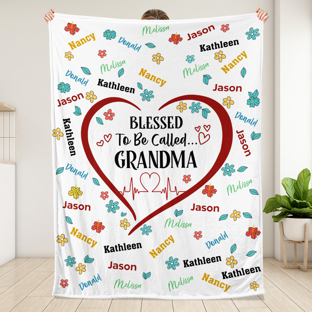 Blessed To Be Call Grandma Blanket - Personalized Blanket