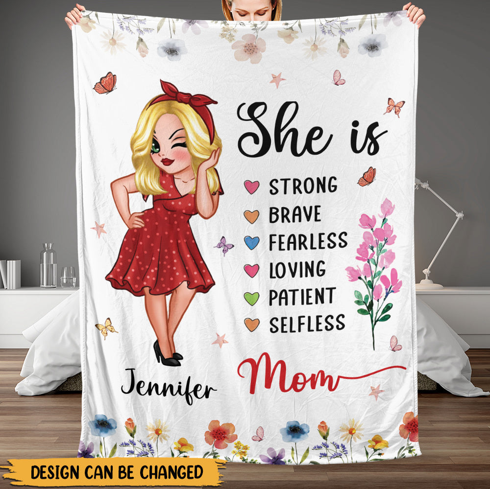 She Is - Personalized Blanket - Best Gift For Mother, For Grandma - Giftago