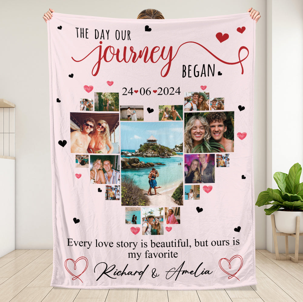 The Day Our Journey Began Blanket - Couple Blanket - Valentine Gift