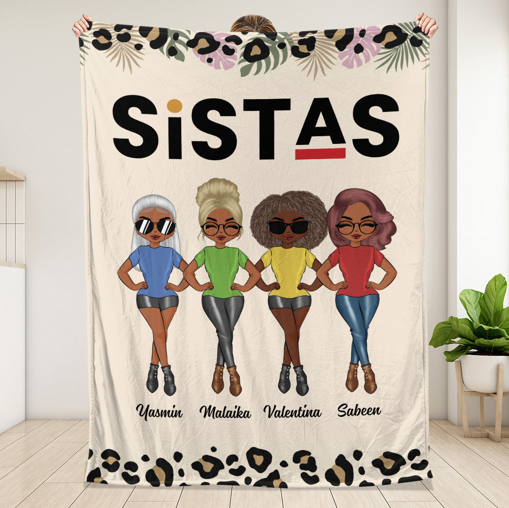 Sistas Black Girl - Personalized Blanket - Giftago