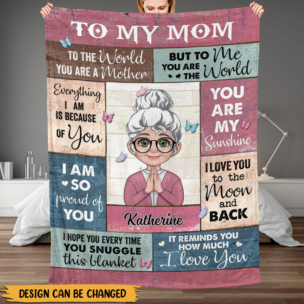 To My Mom (For Old Mom) - Personalized Blanket - Best Gift For Mother, For Grandma - Giftago