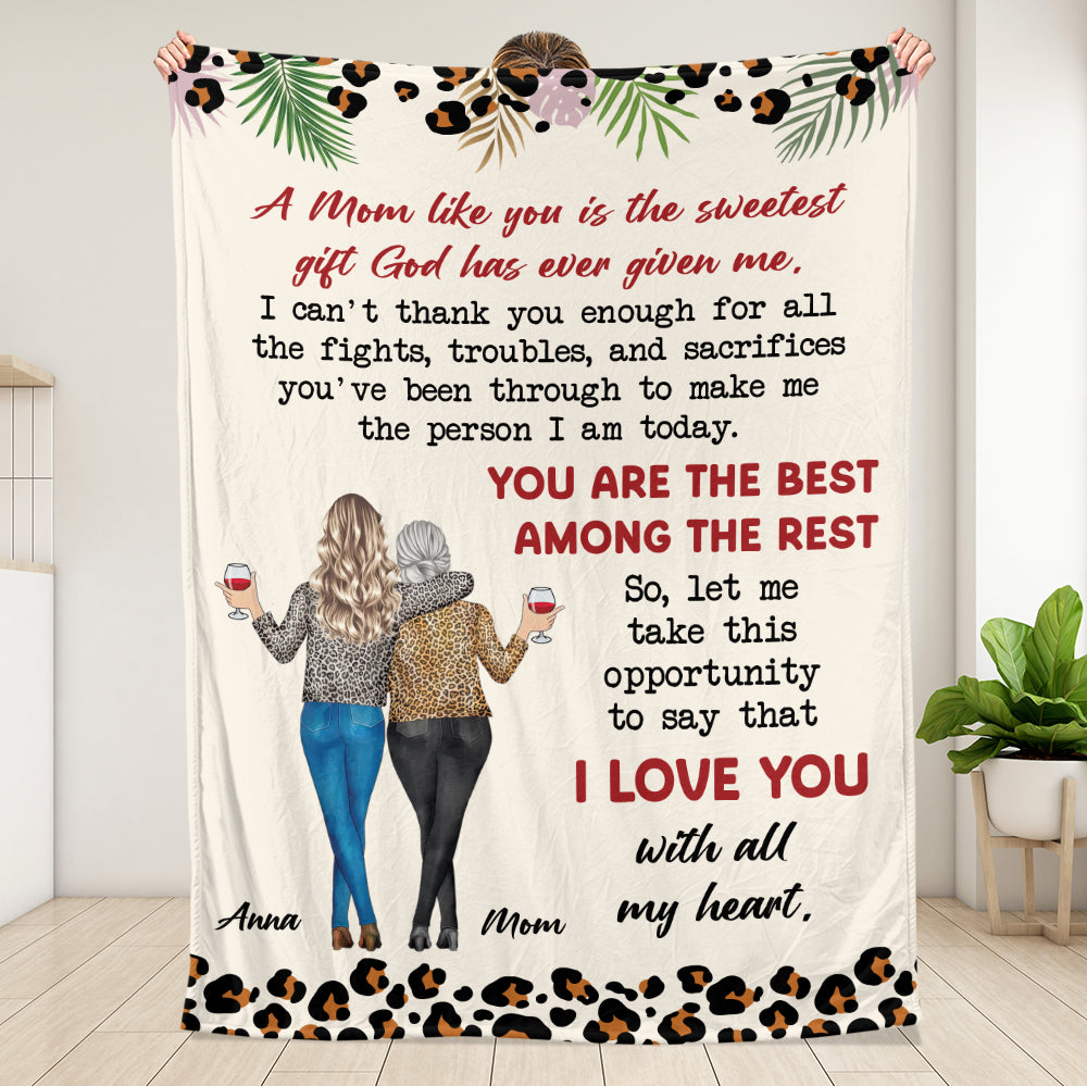 To My Mom You Are The Best Among The Rest, Gift For Mother's Day Blanket - Personalized Blanket
