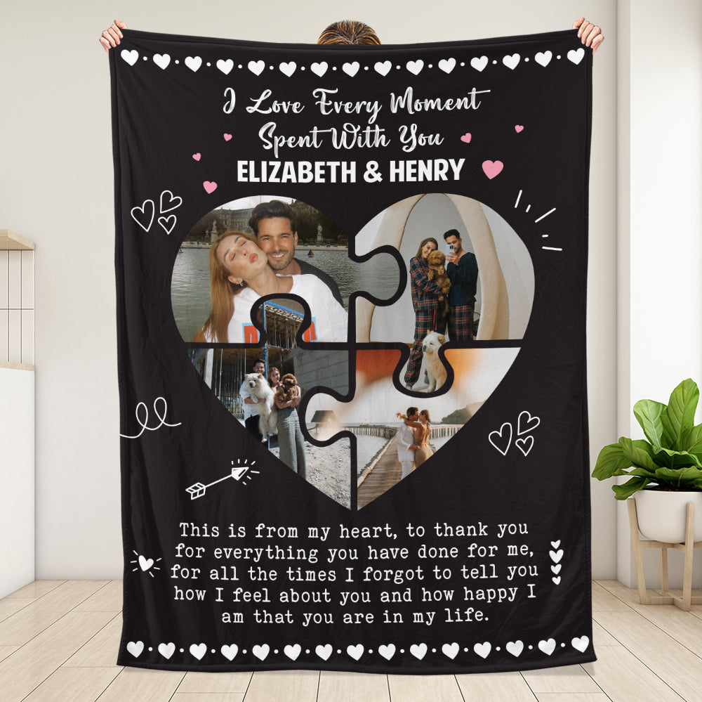 I Love Every Moment Spent With You Blanket - Couple Blanket - Valentine Gift