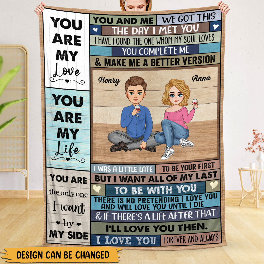 You & Me The Day I Met You - Personalized Blanket - Best Gift For Couple - Giftago