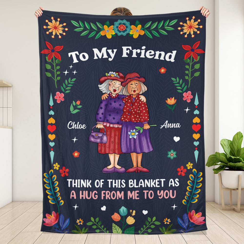 A Hug From Me To You Blanket - Personalized Blanket