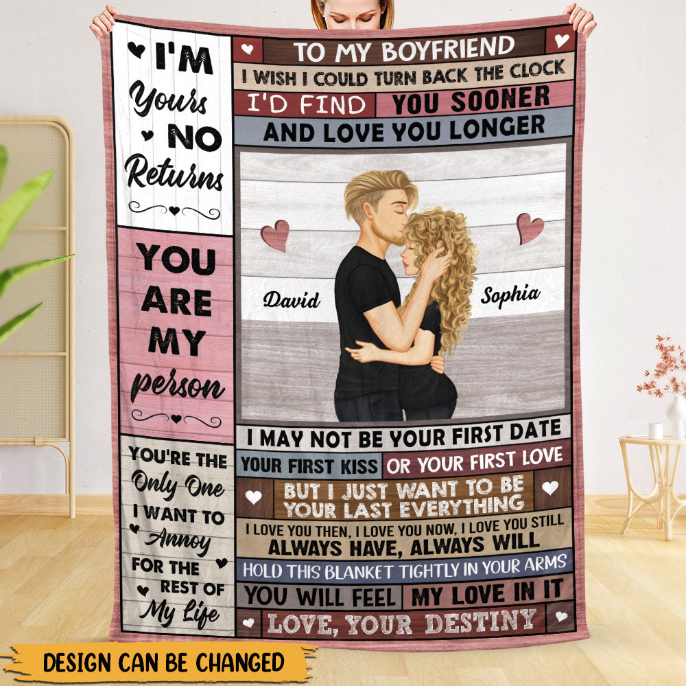 To My Boyfriend/My Girlfriend - Personalized Blanket - Meaningful Gift For Valentine, For Couple - Giftago