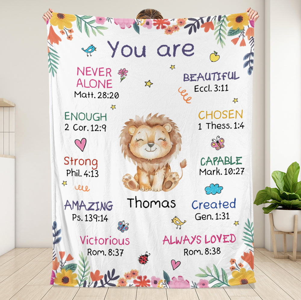 Watercolor Animal You Are Blanket - Personalized Blanket