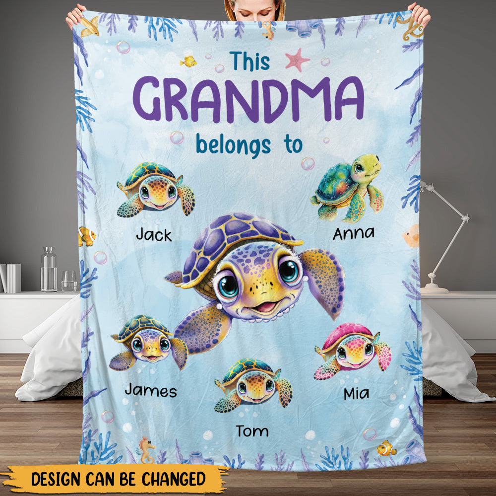This Grandma Belongs To - Personalized Blanket - Best Gift For Mother, Grandma - Giftago