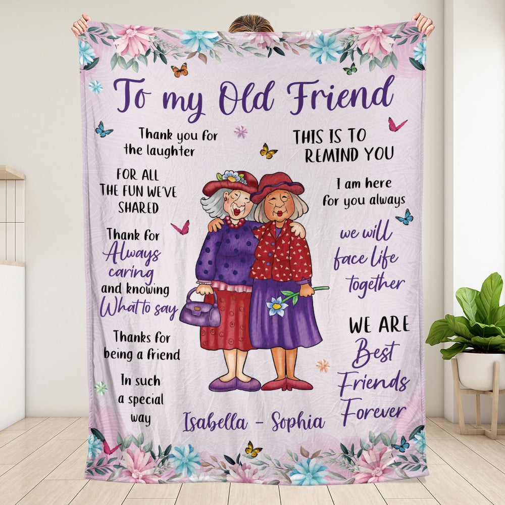 To My Old Friend This Is To Remind You - Personalized Blanket - Giftago