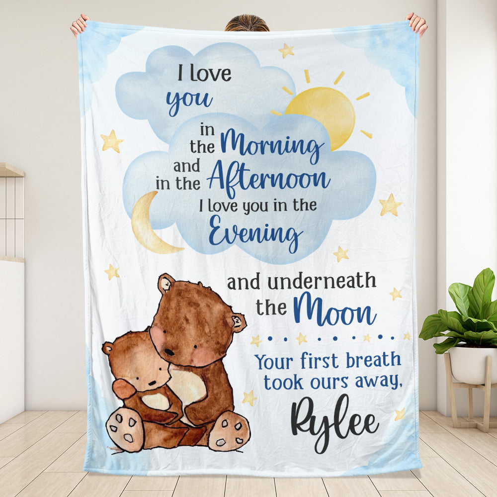 Your First Breath Took Ours Away - Personalized Blanket - Giftago
