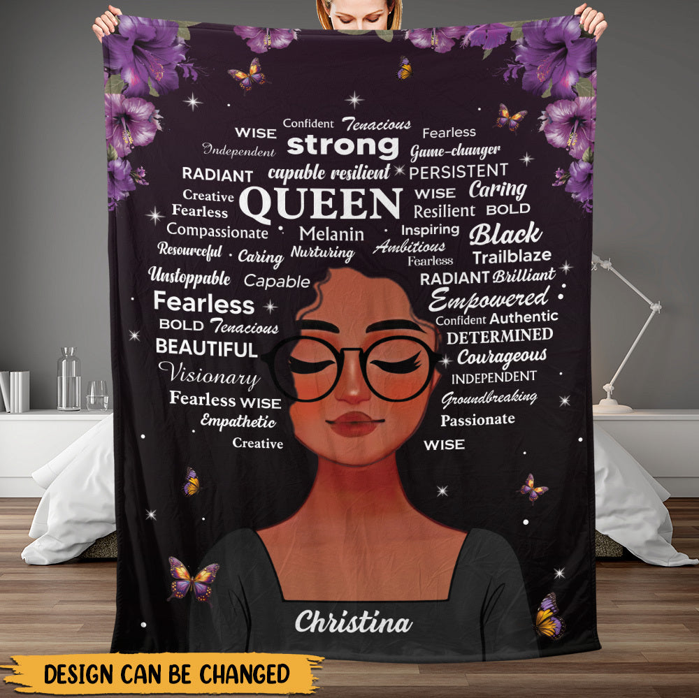 Strong Queen - Personalized Blanket - Best Gift For Mother, For Grandma - Giftago