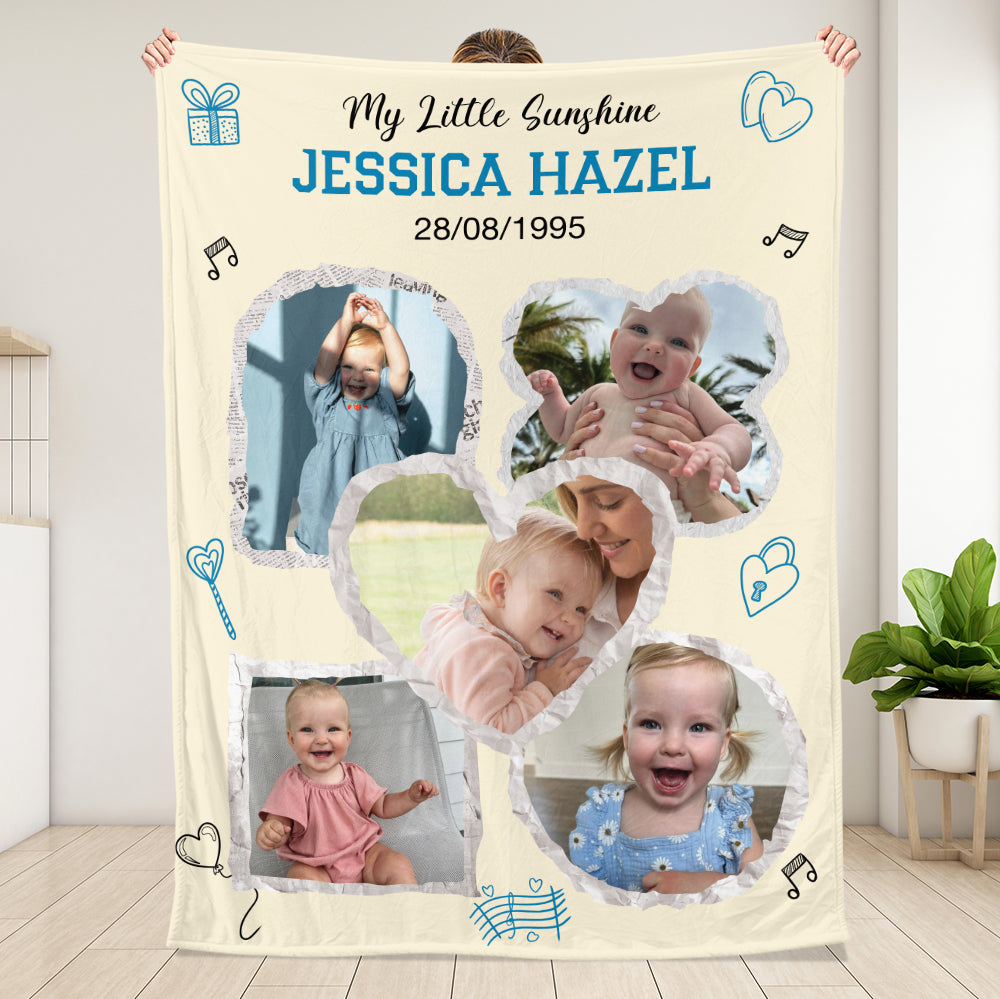 My Little Sunshine Blanket - Mom And Baby Blanket - Family Gift