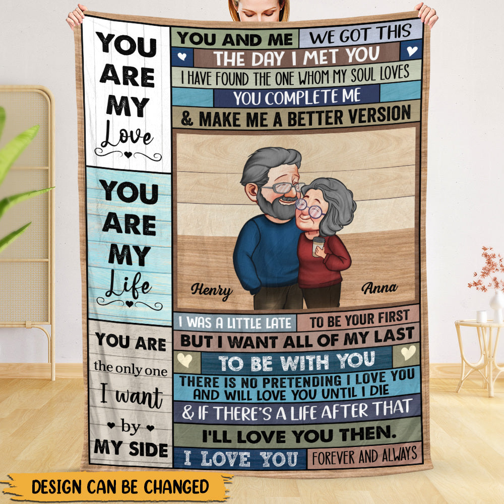 You & Me The Day I Met You Old Couple - Personalized Blanket - Best Gift For Couple - Giftago