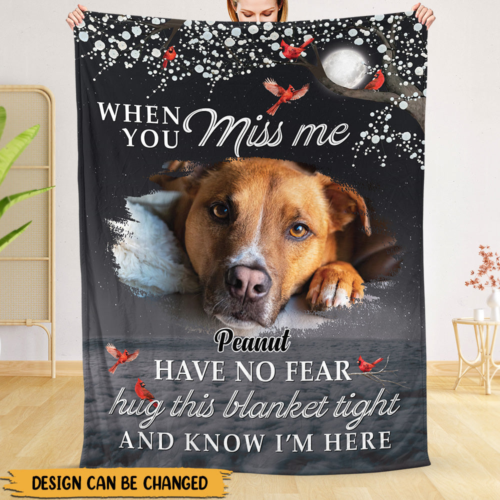 When You Miss Me - Personalized Blanket - Best Gift For Pet Lovers - Giftago