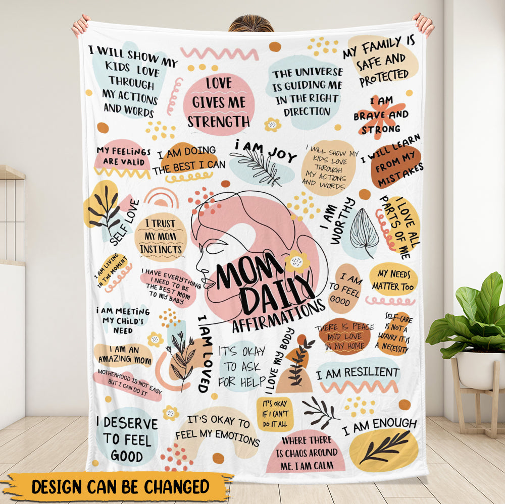 Mom Daily Affirmations Blanket